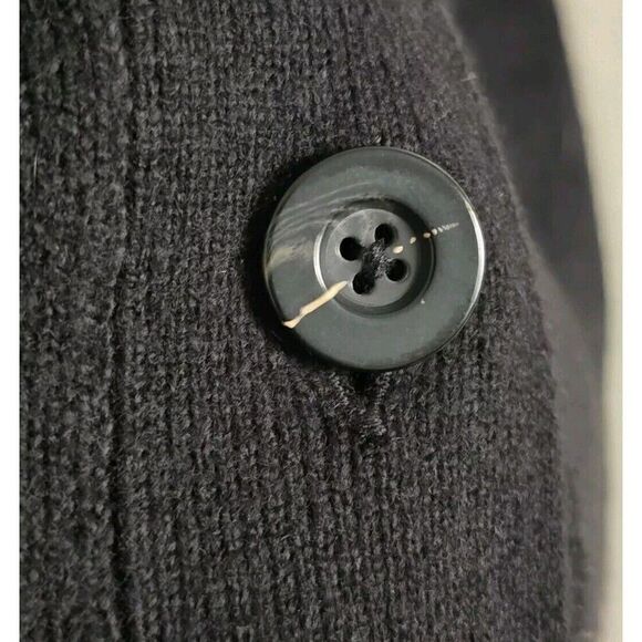 CAbi Drop-Off Cardigan Black Longline Button Closure Pocket #4472 Size Small - Picture 9 of 12